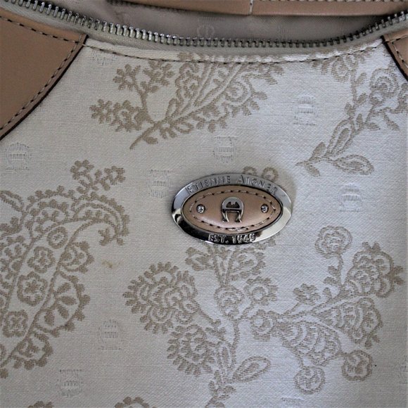 Etienne Aigner Tan and Cream Shoulder Bag - Picture 10 of 10